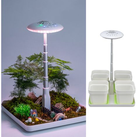 Machine de plantation intelligente à LED 20 W pour fleurs, légumes, plantes succulentes et systèmes hydroponiques - Planteur à spectre complet (norme britannique 110-240 V) (1/5)