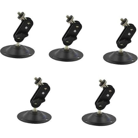 Support mural pour caméra, support pour moniteur, supports pour haut-parleurs noirs, supports muraux et de plafond pour intérieur et extérieur, support pour projecteur (5 pièces) (1/5)