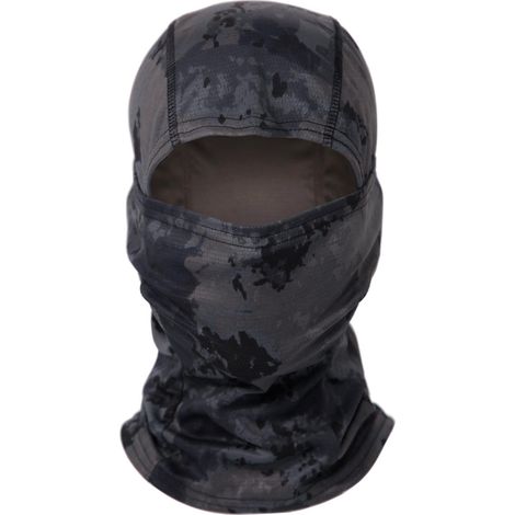un Masque D'quitation En Plein Air Noir De La Police Des Taches De Couleur Randonne Alpinisme Crme Solaire Pare-soleil Rsistant Au Froid Masque An (1/5)