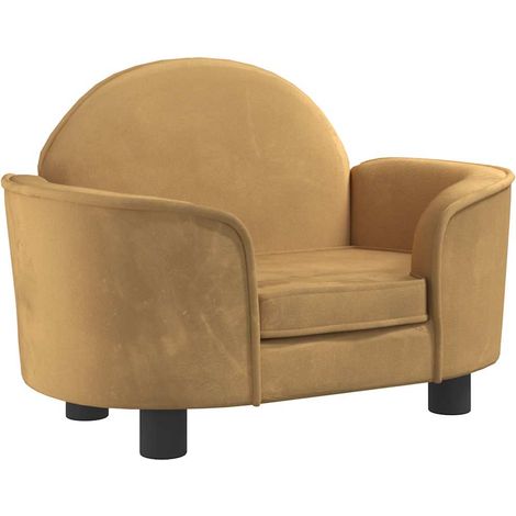 Cama para perros de terciopelo marrón 66x40x45 cm vidaXL