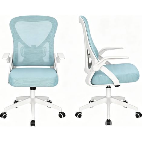 Silla de oficina ergonómica con respaldo reclinable, giratoria, azul, HOMVRA (1/5)