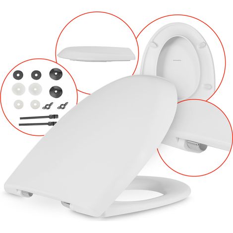 Abattant WC pour CERSANIT VENEZIA – déclipsable, antibactérien, rigide (1/5)