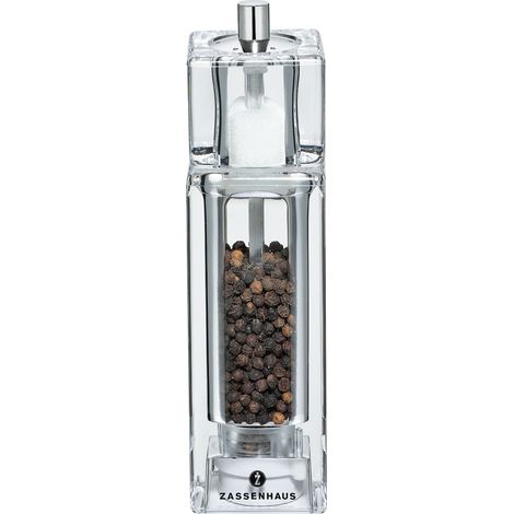 Macinapepe Zassenhaus Solingen con saliera, 16 cm, rettangolare