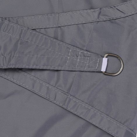 TAISHENGDA-Voile d'ombrage 3x4m rectangulaire résistant aux UV extérieur imperméable extérieur voile d'ombrage tissu Oxford pour pergola arrière-cour jardin terrasse gris clair (1/5)