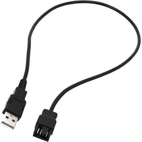 Câble USB vers 4 broches pour ventilateur d'ordinateur portable, alimentation 5 V pour ventilateur PWM, longueur 30 cm (1/4)