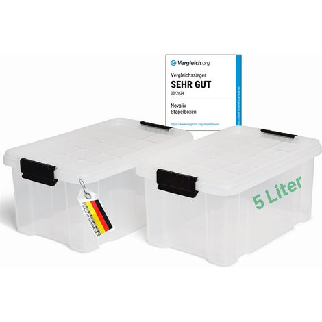 2x Novaliv Aufbewahrungsbox 2x Aufbewahrungsbox, 2x Deckel (1/5)
