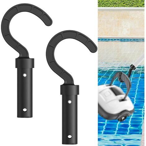 2 Crochet Robot Piscine Pool Vacuum Sweeper Hooks Pool Pole Hooks Crochets Pour Aspirateur de Piscines Crochet Robot Piscine Adaptés à Tous Les Types de Nettoyeurs et D'aspirateurs de Piscine (1/5)