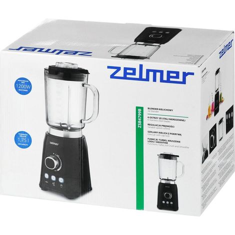 Zelmer ZSB4799B Frullatore da Tavolo Nero Trasparente 1200 W