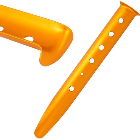 Piquets de tente de camping en alliage d'aluminium légers en forme de U, 31 cm, couleur or.