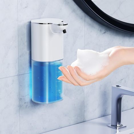 Distributeur de savon automatique   1500 mAh, mural, électrique, sans contact, 400 ml, avec capteur, rechargeable par USB, pour salle de bain, cuisine, bureau