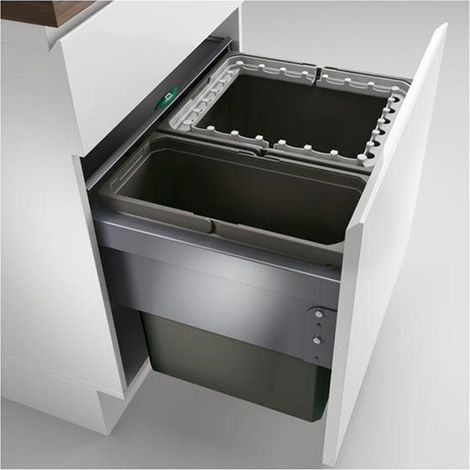 Naber Cox® Base 460 R/600-2, Abfallsammler für Frontauszüge, anthrazit, H 460 mm (1/2)