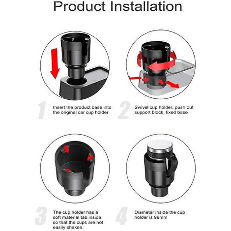 Erweiterung für Getränkebecher im Auto, Adapter zur Verlängerung von Kaffeeflaschen und Tassen