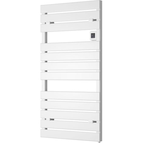 Reina Gia Flat Panel Electric Heated Towel Rail 1120mm H x 550mm W - White (1/3)