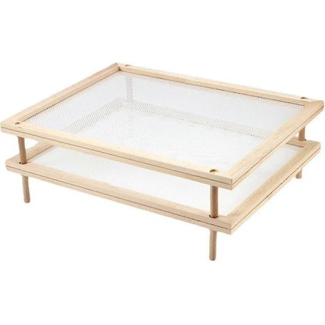 Séchoir à pâtes et herbes en bois, support multifonctionnel à 2 niveaux, double couche pratique (1/5)