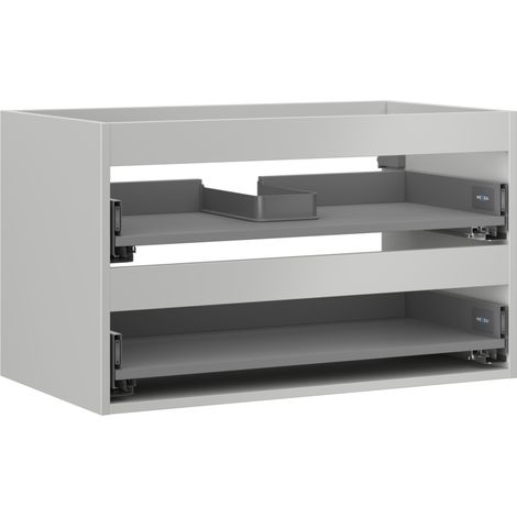 Mexen Box-A caisson de meuble sous-lavabo 80 cm, 2 tiroirs, gris mat - 91AX0-0800-470-2-62 (1/5)