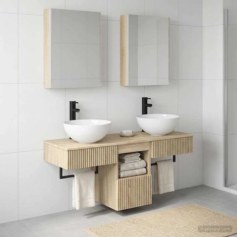 vidaXL Set di Armadi da Bagno 5 pz Rovere Sonoma Legno ingegnerizzato (1/5)