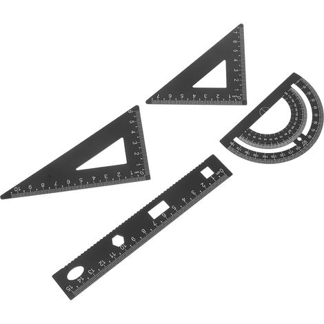 Ensemble de règles métalliques SHERCHPRY pour l'école et le (1/5)