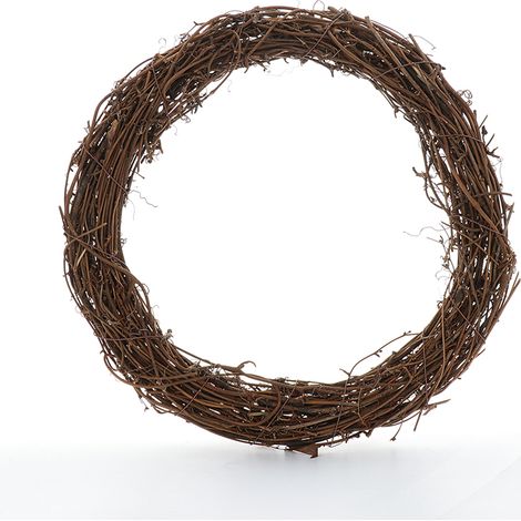 Couronne en sarments de vigne ronde 30 cm déco Noël porte fenêtre cheminée DIY artisanat 1 pièce (1/3)