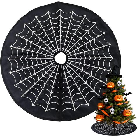 Petite Jupe d'arbre Décorations d'halloween Effrayantes Rondes de 60 cm Tapis d'Arbre Décoratif pour les Fêtes Pour fête d'Halloween, bureau à domicile, salon intérieur, chambre à coucher, (1/5)