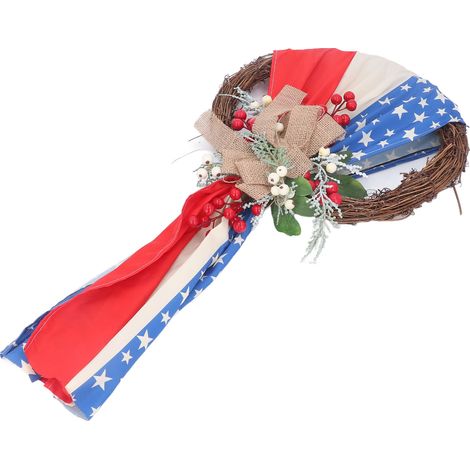 Guirlande Patriotique Rouge Blanc Bleu, Couleurs Vives et Résistantes, Décoration Polyvalente pour Fête du 4 Juillet, Maison, Jardin, Chambre (1/5)