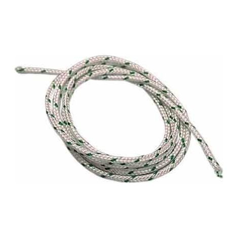 Corde de lanceur prédécoupée en polyamide 1,80m – Diamètre 4,0 mm – Tressée 16 fuseaux pour moteurs thermiques (1/3)