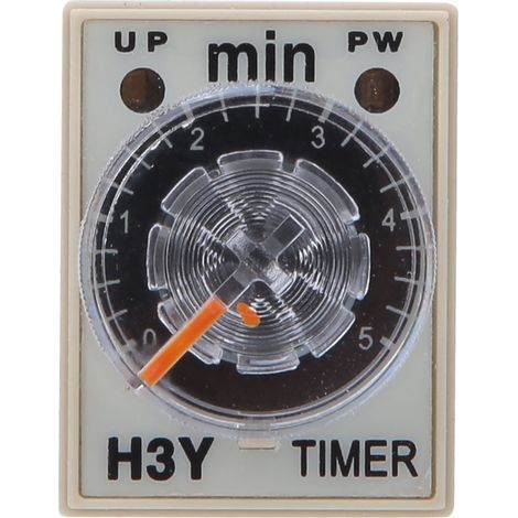 Relais Temporisé H3Y-2 8 Broches Haute Précision Réglable 0-5 Min pour Appareils Électroménagers 110VAC (1/5)