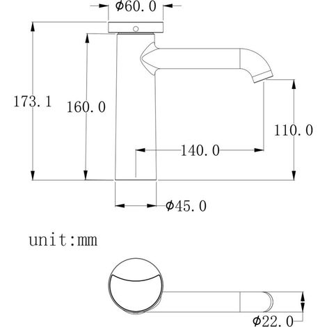 Robinet mitigeur en laiton rose pour lavabo, eau chaude et froide, monotrou, design élégant et moderne (1/5)