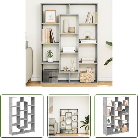 Bücherregal Holz - Bücherregal Betongrau 102x29x143 cm Holzwerkstoff (1/5)