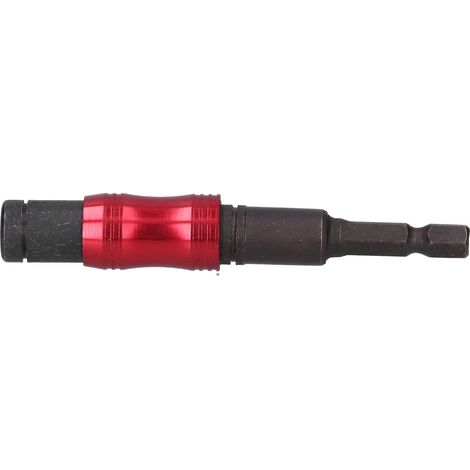 Porte-embout hexagonal en acier au chrome-vanadium, rallonge multi-angles autobloquante pour perceuse et tournevis électrique (rouge et noir) (1/5)