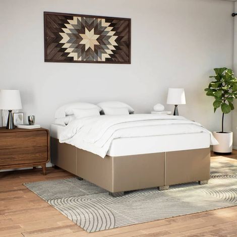 Bettgestell Cappuccino-Braun 140x200 cm Kunstleder (1/5)