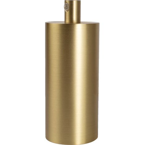 Kit Douille E27 + Cache douille métal cylindrique doré - Tibelec (1/5)