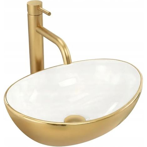 LAVABO SOBRE ENCIMERA REA ARA GOLD/WHITE (1/5)