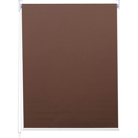Estor enrollable opaco para ventana protección solar estor lateral 60x230cm marrón opaco 040004436