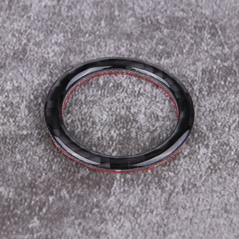 Cache cadre anneau décoratif fibre carbone pour bouton démarrage auto E90/92/93 (1/5)