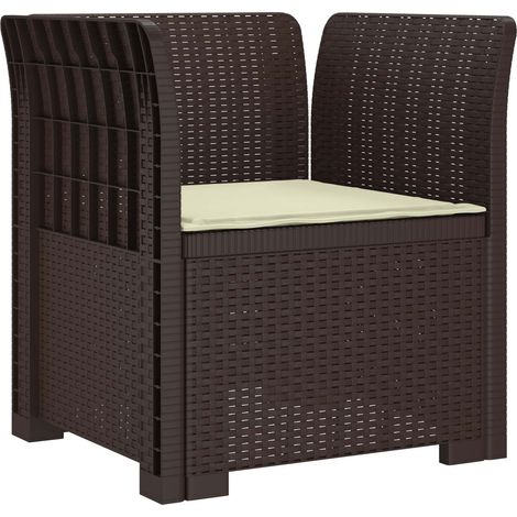 Maison Exclusive - Poltrona a 1 Posto con Cuscino Aspetto Rattan PP Marrone (1/5)