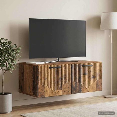 Wandmontierter TV-Schrank Altholz 78,5 x 41 x 30 cm (1/5)