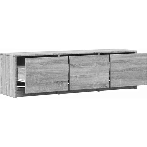Meuble TV Banc TV Armoire TV Gris Sonoma 140 x 34 x 40 cm Bois d'ingénierie