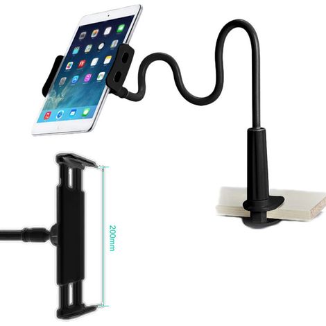 Support de Tablette Lit, 360° Flexible Support Tablette Bureau, Support Téléphone Lit pour ipad/Galaxy Tabs/Kindle Fire, 4-11 Pouces Téléphones et Tablettes, 80cm (1/5)