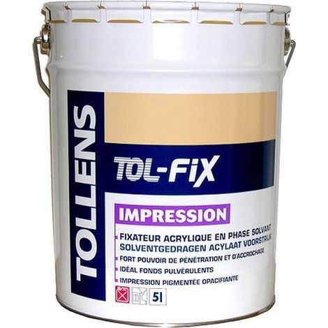 Impression professionnelle extérieur TOLLENS Tol-Fix fort pouvoir d'accrochage Choix de couleur: Blanc - Conditionnement: 5 Litres