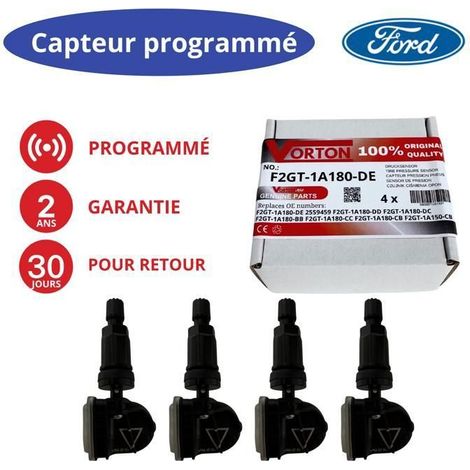 Pack of 4 TPMS pressure sensors 433 MHz for Ford (Focus, Fiesta, EcoSport, Edge, Kuga, Mondeo, Mustang, Transit) (1/5)