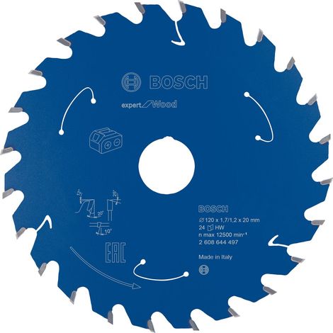 Bosch Expert Wood Circular Saw Blade Cordless Saws 120x1.7/1.2x20 T24 2608644497 (1/5)