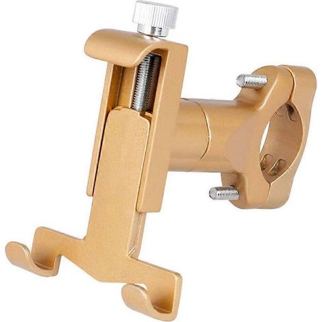 Handyhalterung für Mountainbikes, Aluminiumlegierung, Zubehör – 6,6 x 6,5 x 6 cm – Gold (1/4)