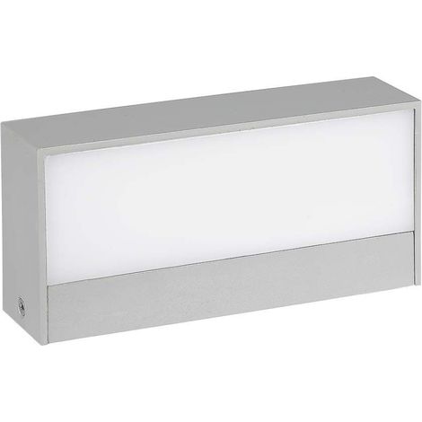 Lámpara LED rectangular V-TAC de 9 W, doble haz, gris, blanco natural, IP65