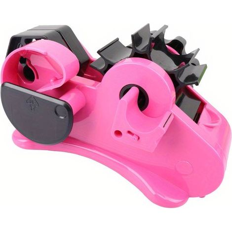 Porte-ruban adhésif multifonctionnel en plastique de grande et petite taille, coupe-ruban adhésif automatique pour rouleaux de papeterie, machine à ruban adhésif transparent (1/5)
