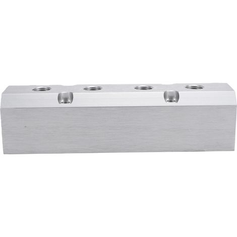 Collecteur d'air en aluminium, bloc de distribution pneumatique 4 voies 6 ports, répartiteur pour compresseur, sortie 1/4 NPT, alimentation 1/2". (1/5)