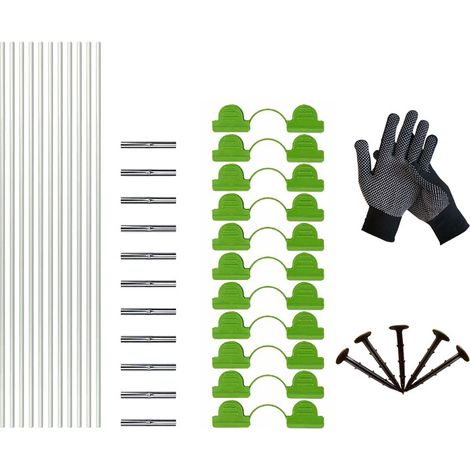 Arceaux de jardin flexibles en fibre de verre + clips – Kit DIY pour plates-bandes, serres, filets, antigel (1/5)