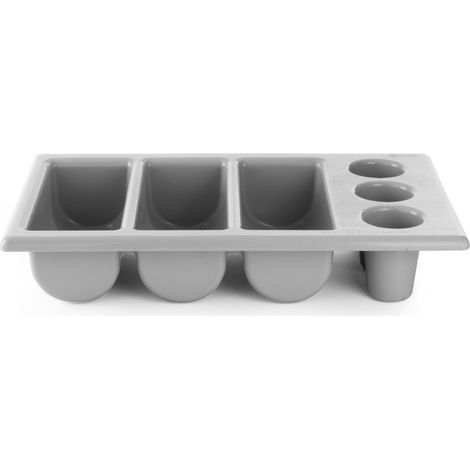 Contenitore per posate GN 1/1 6 pezzi grigio - Hendi 552353 (1/2)
