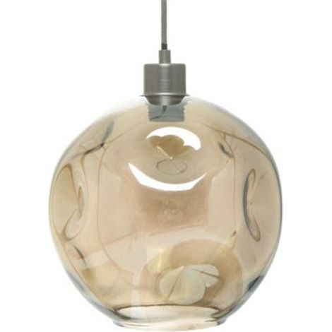 Lampe Suspension Design "Natalie" 32cm Transparent & Gris
