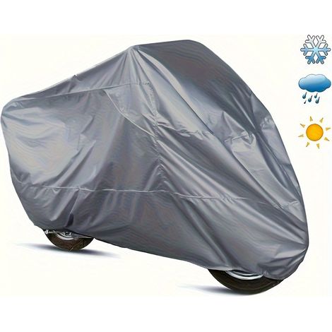Housse de protection contre la pluie pour moto, housse de protection en PEVA pour vélo et véhicule électrique, imperméable et résistante à la poussière (1/5)