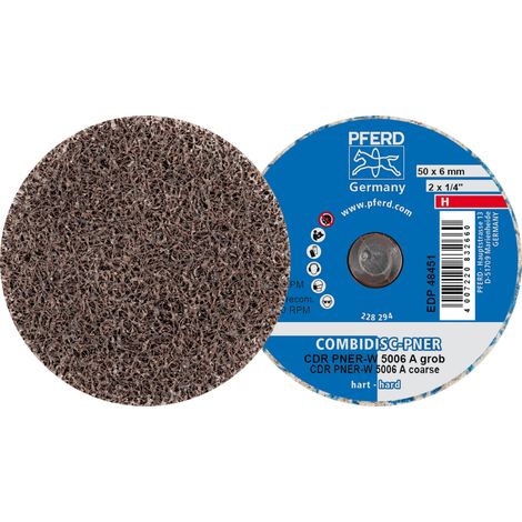 PFERD TOOLS COMBIDISC verpresste Vliesronde CDR PNER Ø 50mm Hart A Grob für Finish 25 Stk (1/4)
